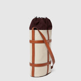 Métier - Double Wine Carrier Natural Linen with Cognac
