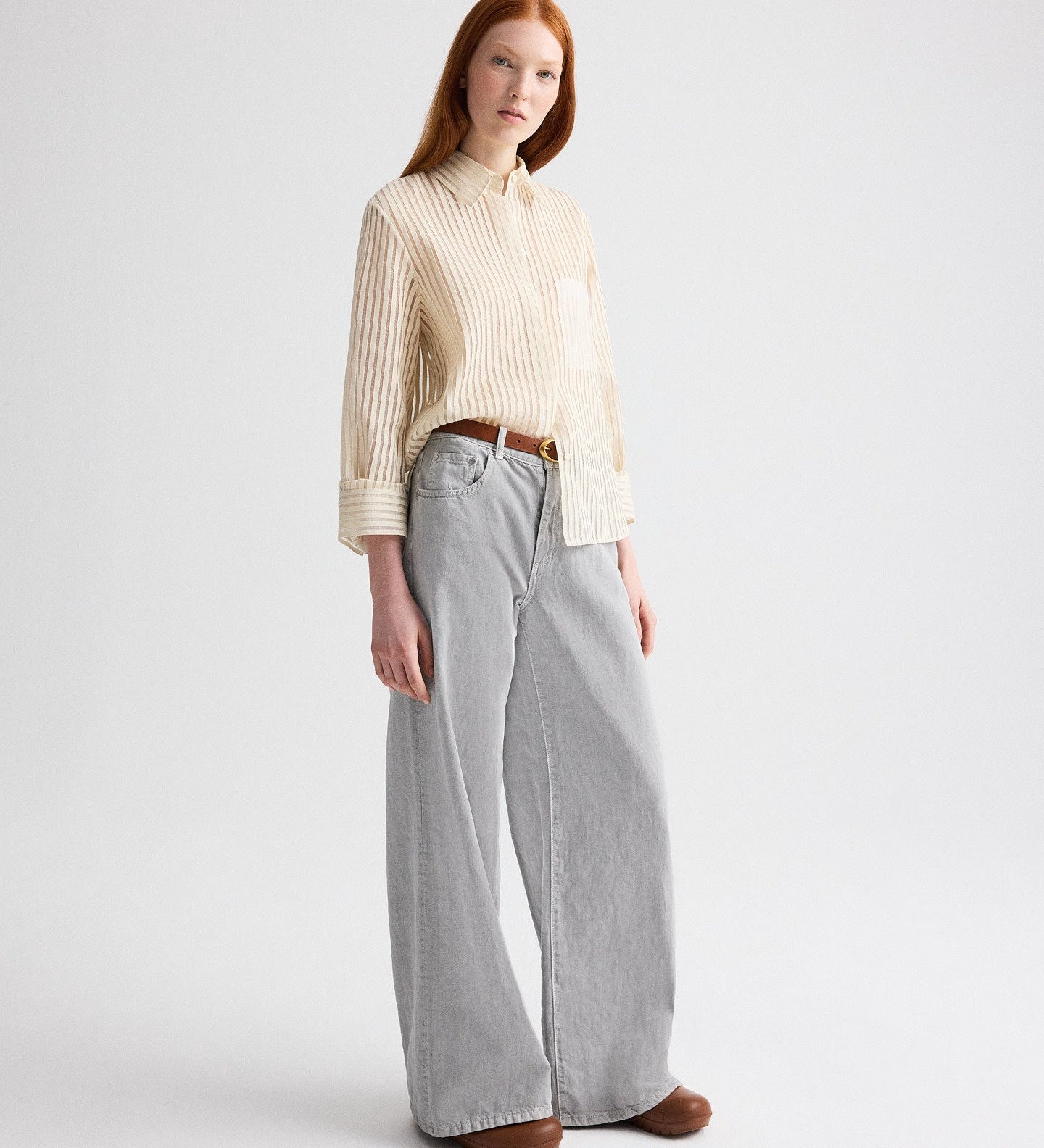 TWP - Boyfriend Shirt in Ribbon On Organza