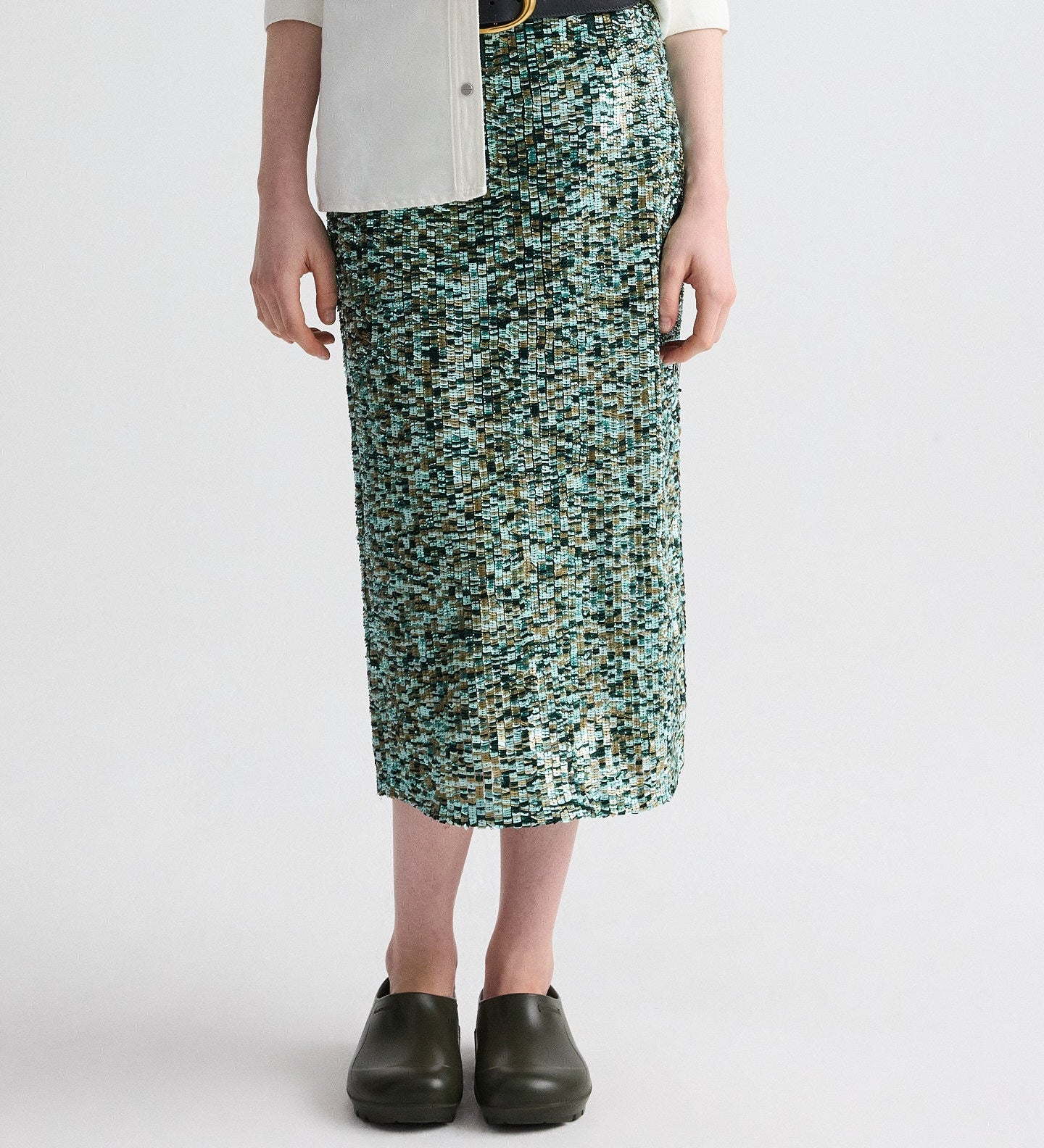 TWP - Sylkie Skirt in Sequin Abstract Multi