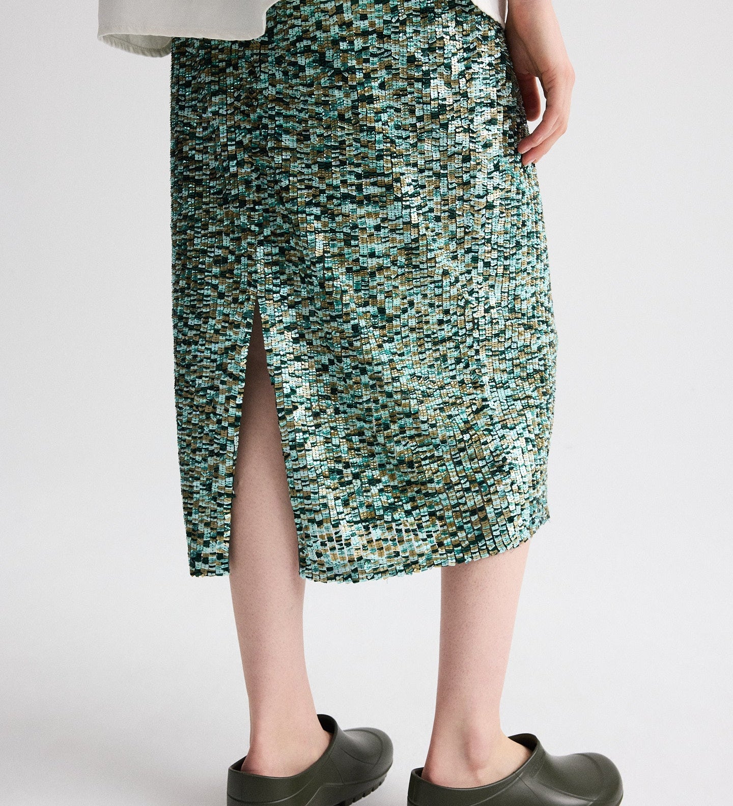 TWP - Sylkie Skirt in Sequin Abstract Multi