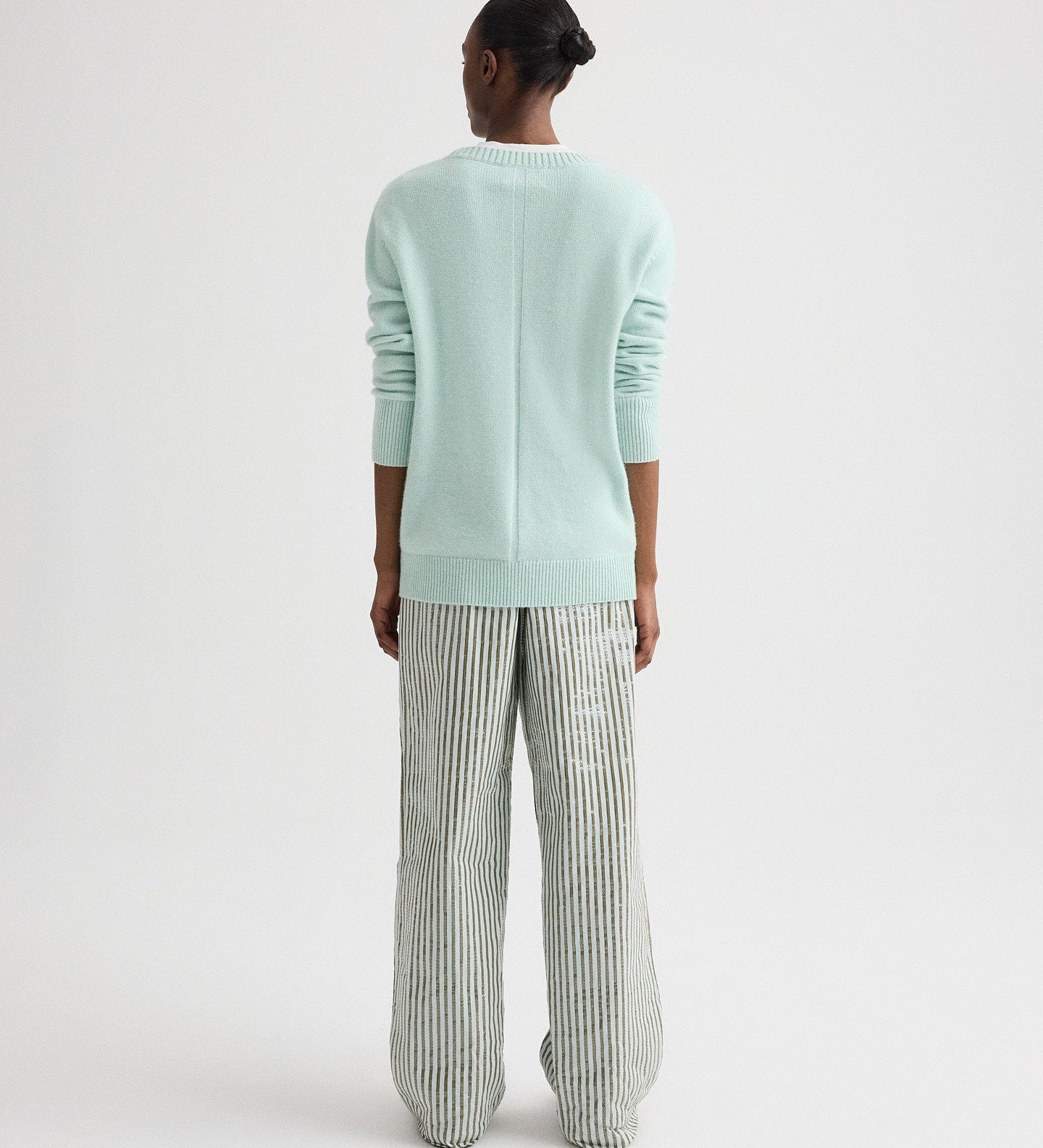 TWP - PJ Pant in Clear Sequin on Stripe