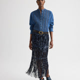 TWP - Laurel Skirt in Trapped Fringe Sequin