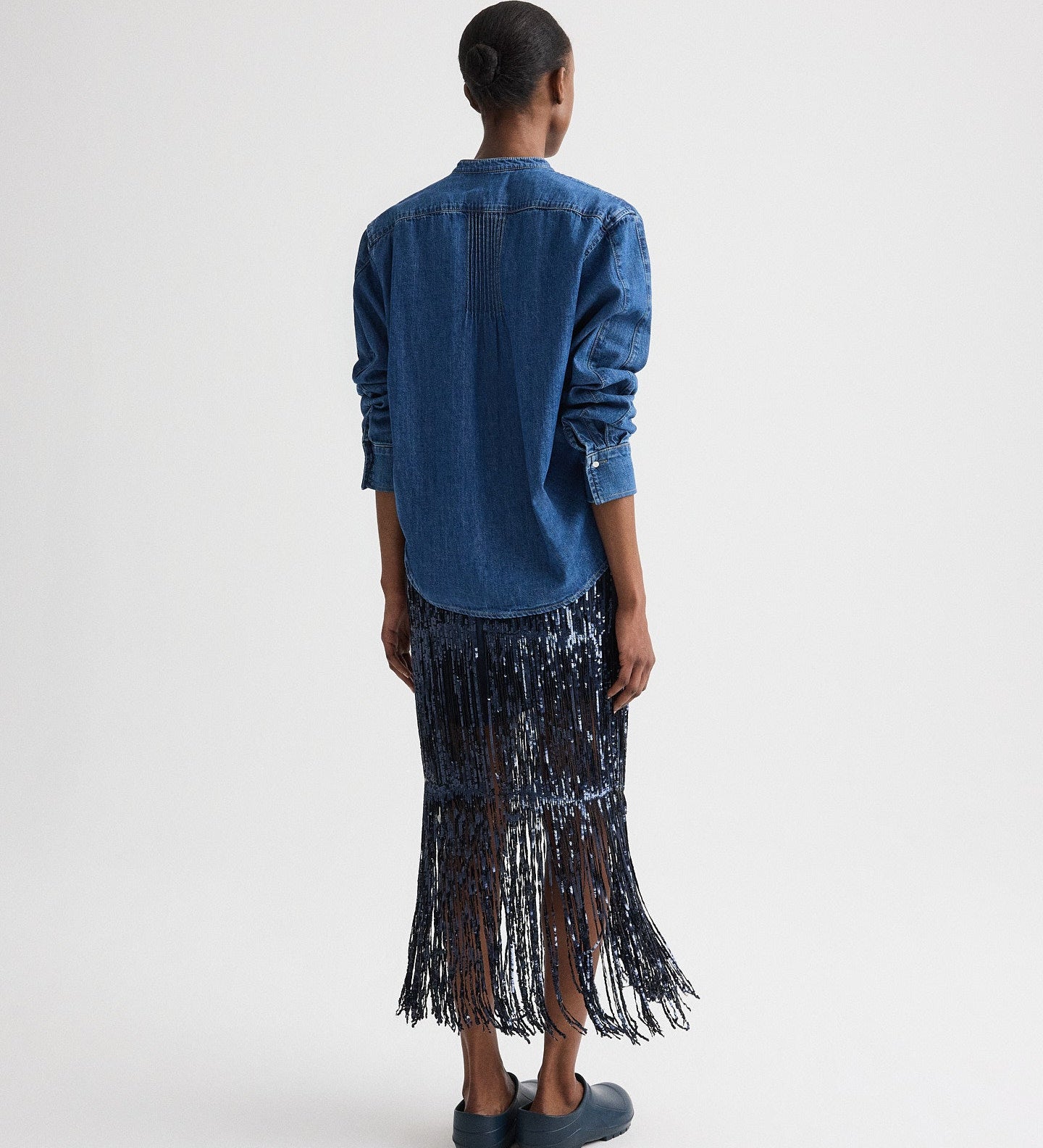TWP - Laurel Skirt in Trapped Fringe Sequin