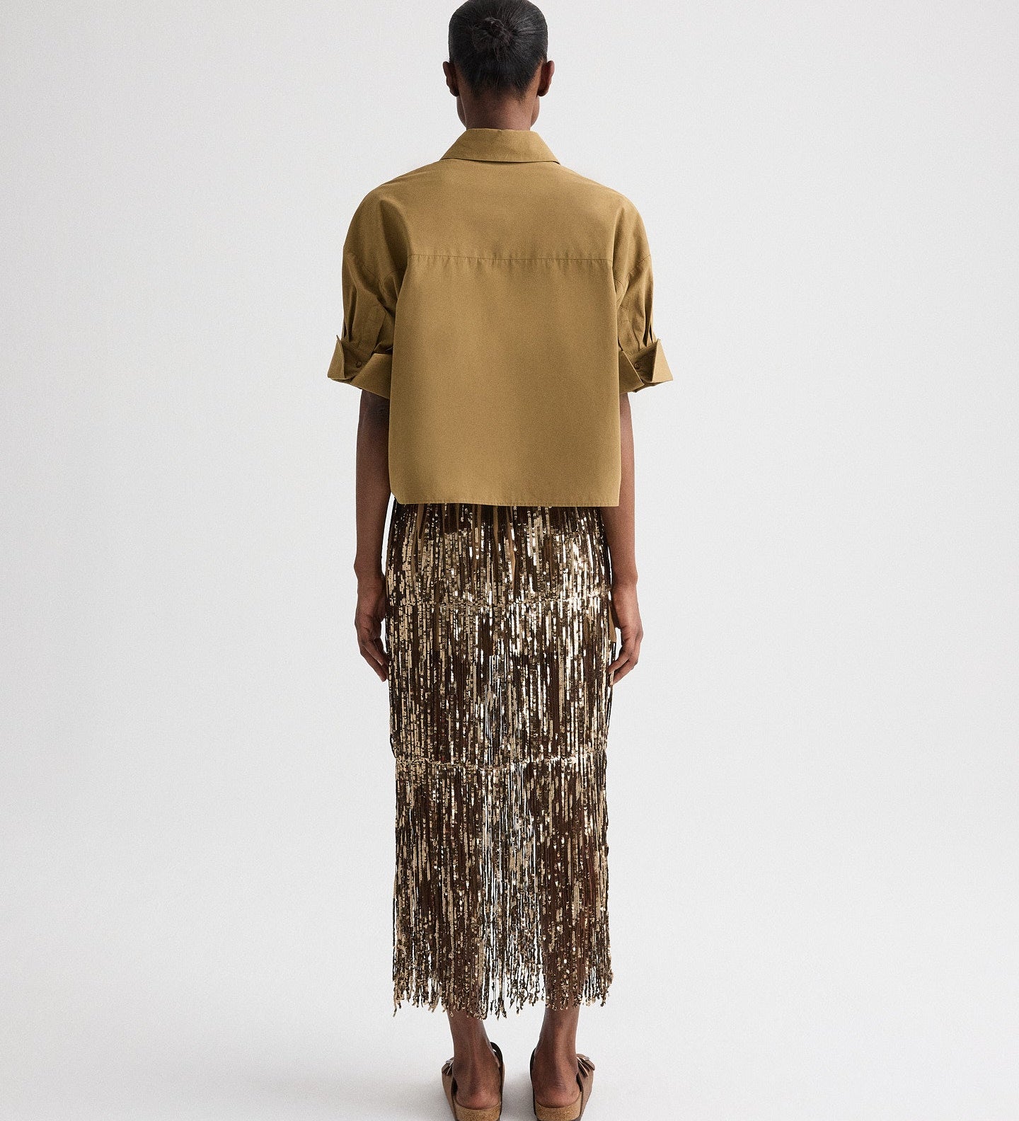 TWP - Laurel Skirt in Trapped Fringe Sequin