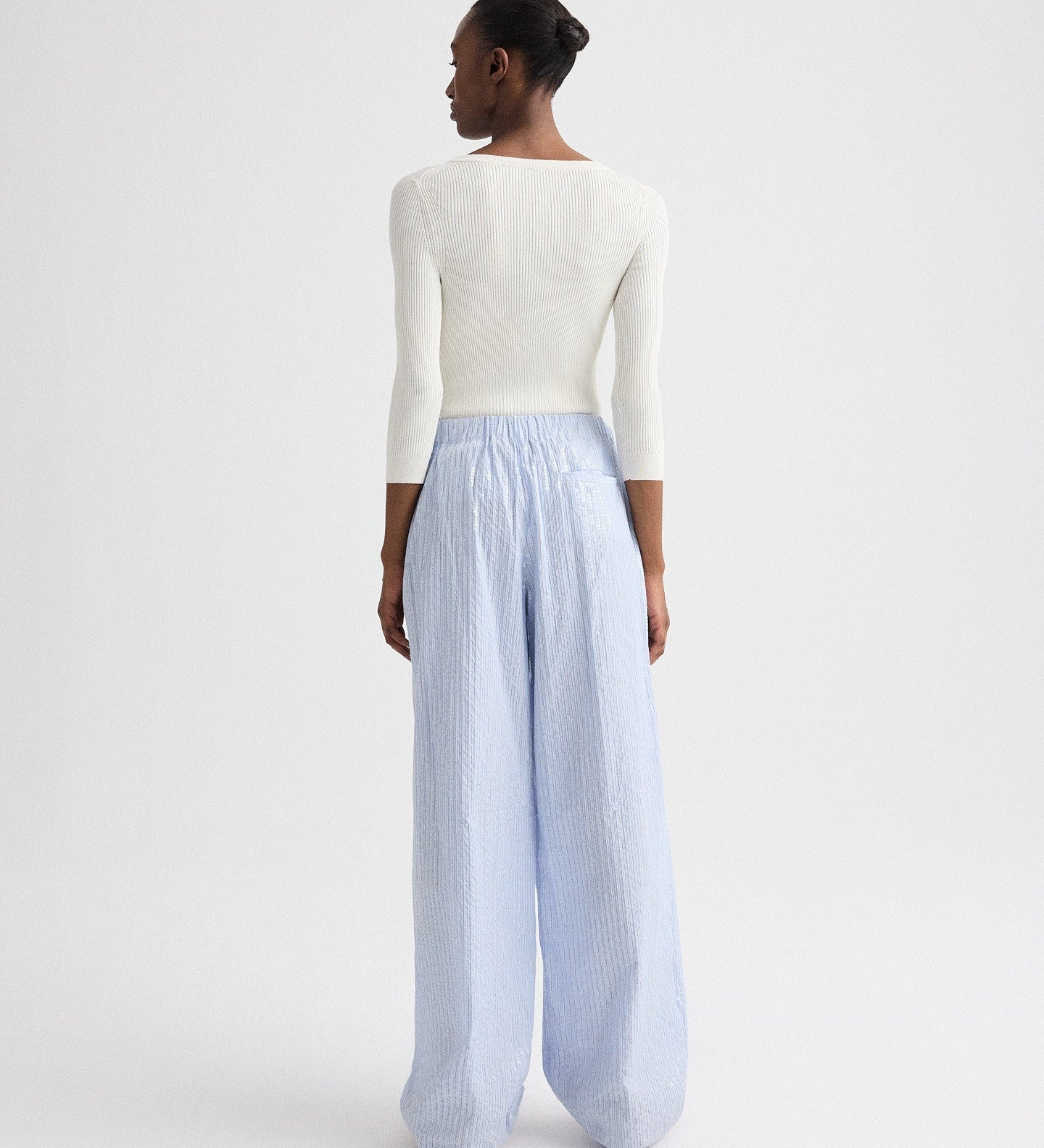 TWP - PJ Pant in Micro Triple Stripe