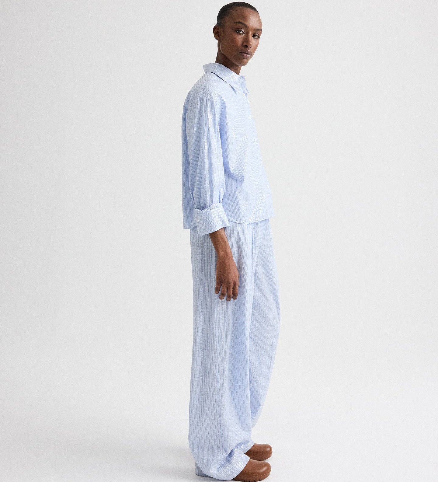 TWP - J.D. Shirt in Micro Triple Stripe