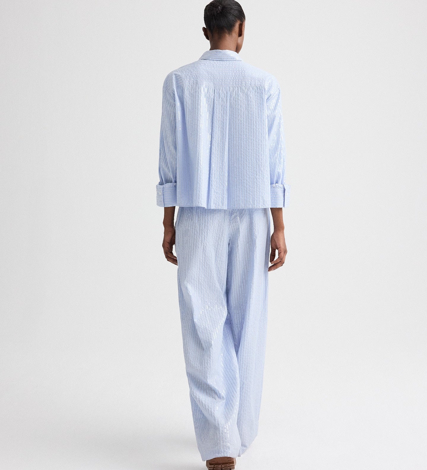TWP - J.D. Shirt in Micro Triple Stripe