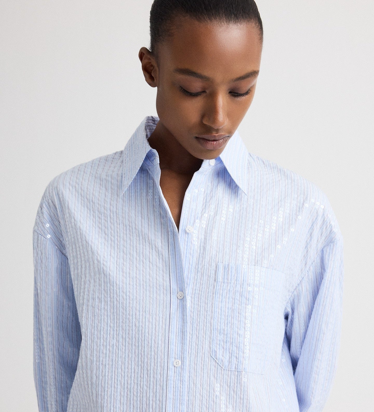TWP - Big Joe Shirt Dress in Micro Triple Stripe