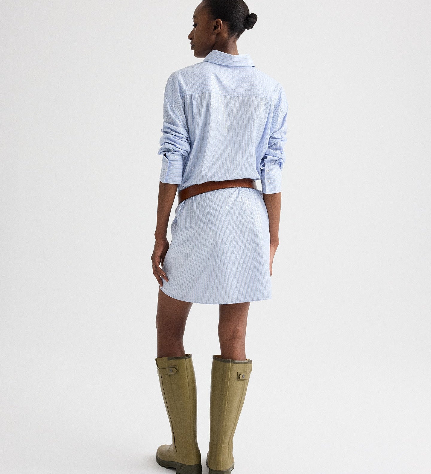 TWP - Big Joe Shirt Dress in Micro Triple Stripe