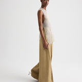 TWP - Beaded Apron Tunic in Bugle Bead Netting