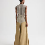 TWP - Beaded Apron Tunic in Bugle Bead Netting