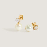 Kinn - Delanie Diamond Baroque Pearl Earrings
