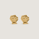 Kinn - Shell Stud Earrings Gold
