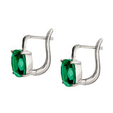 Dorsey - PORTER CUSHION-CUT EARRINGS IN LAB EMERALD