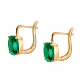 Dorsey - PORTER CUSHION-CUT EARRINGS IN LAB EMERALD