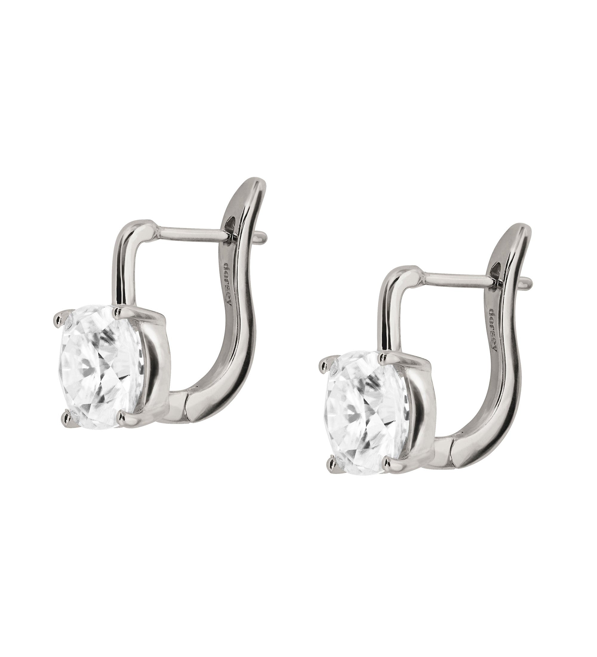 Dorsey - PORTER CUSHION - CUT EARRINGS IN MOISSANITE, STERLING SILVER