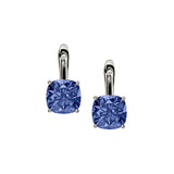 Dorsey - PORTER CUSHION-CUT EARRINGS IN SLATE BLUE MOISSANITE