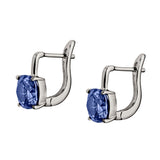 Dorsey - PORTER CUSHION-CUT EARRINGS IN SLATE BLUE MOISSANITE