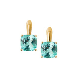 Dorsey - PORTER CUSHION-CUT EARRINGS IN NANO AZURE GREEN