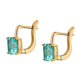 Dorsey - PORTER CUSHION-CUT EARRINGS IN NANO AZURE GREEN