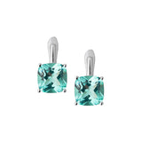 Dorsey - PORTER CUSHION-CUT EARRINGS IN NANO AZURE GREEN