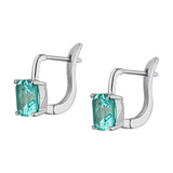 Dorsey - PORTER CUSHION-CUT EARRINGS IN NANO AZURE GREEN