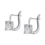 Dorsey - PORTER CUSHION - CUT EARRINGS IN LAB WHITE SAPPHIRE, STERLING SILVER