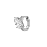 Dorsey - 14K DOUBLE PEAR - CUT HUGGIE EARRING IN LAB DIAMOND, 14K WHITE GOLD