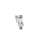 Dorsey - 14K DOUBLE PEAR-CUT HUGGIE EARRING IN LAB DIAMOND