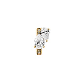 Dorsey - 14K DOUBLE PEAR-CUT HUGGIE EARRING IN LAB DIAMOND