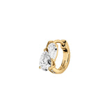 Dorsey - 14K DOUBLE PEAR-CUT HUGGIE EARRING IN LAB DIAMOND