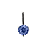 Dorsey - HENDRY BAR STUD EARRINGS IN SLATE BLUE MOISSANITE