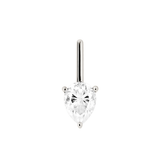 Dorsey - HENDRY PEAR - CUT BAR STUD EARRING IN MOISSANITE