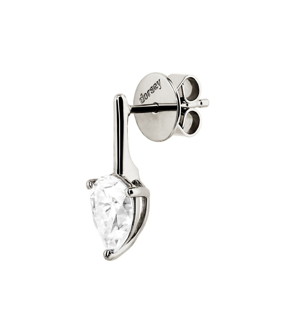 Dorsey - HENDRY PEAR - CUT BAR STUD EARRING IN MOISSANITE