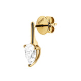 Dorsey - HENDRY PEAR - CUT BAR STUD EARRING IN MOISSANITE