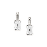 Dorsey - INÈS EMERALD - CUT EARRINGS IN MOISSANITE, STERLING SILVER