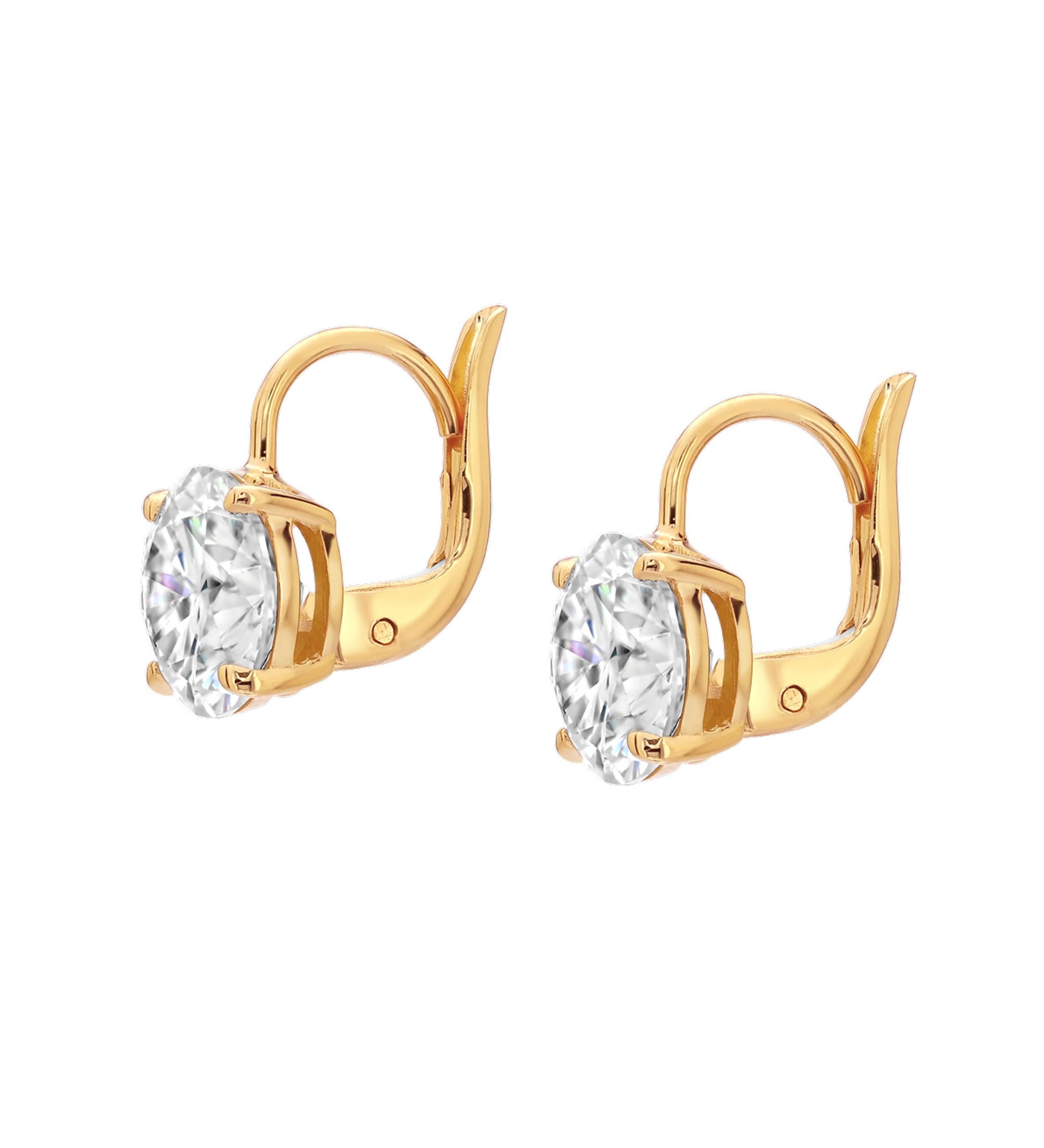 Dorsey - ALIENOR ROUND - CUT LEVERBACK EARRINGS, 18K GOLD VERMEIL