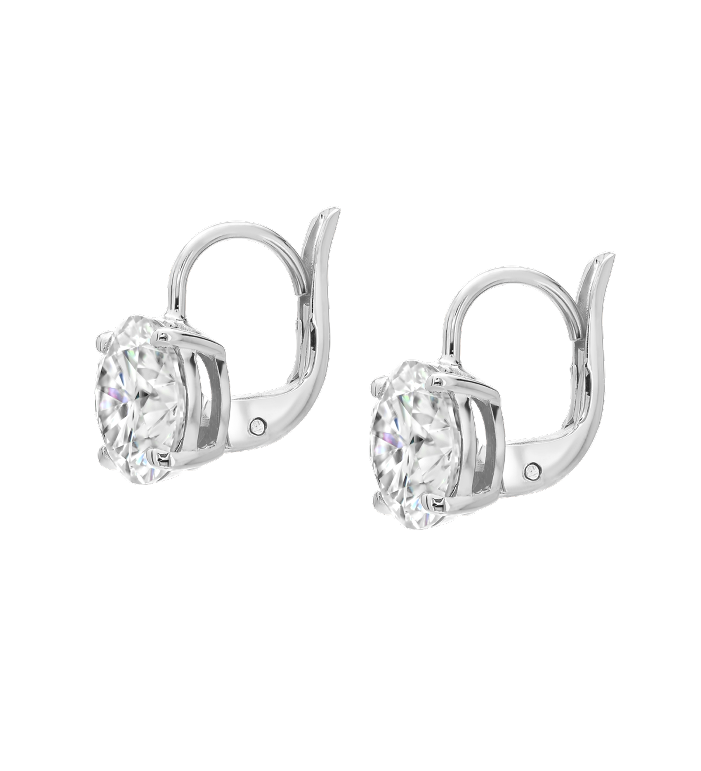 Dorsey - ALIENOR ROUND - CUT LEVERBACK EARRINGS, STERLING SILVER