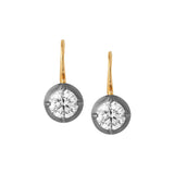 Dorsey - LUCIEN LATCHBACK EARRINGS IN MOISSANITE, 18K GOLD VERMEIL