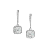 Dorsey - 14K BRONWYN ASSCHER - CUT EARRINGS IN LAB DIAMOND, 14K WHITE GOLD
