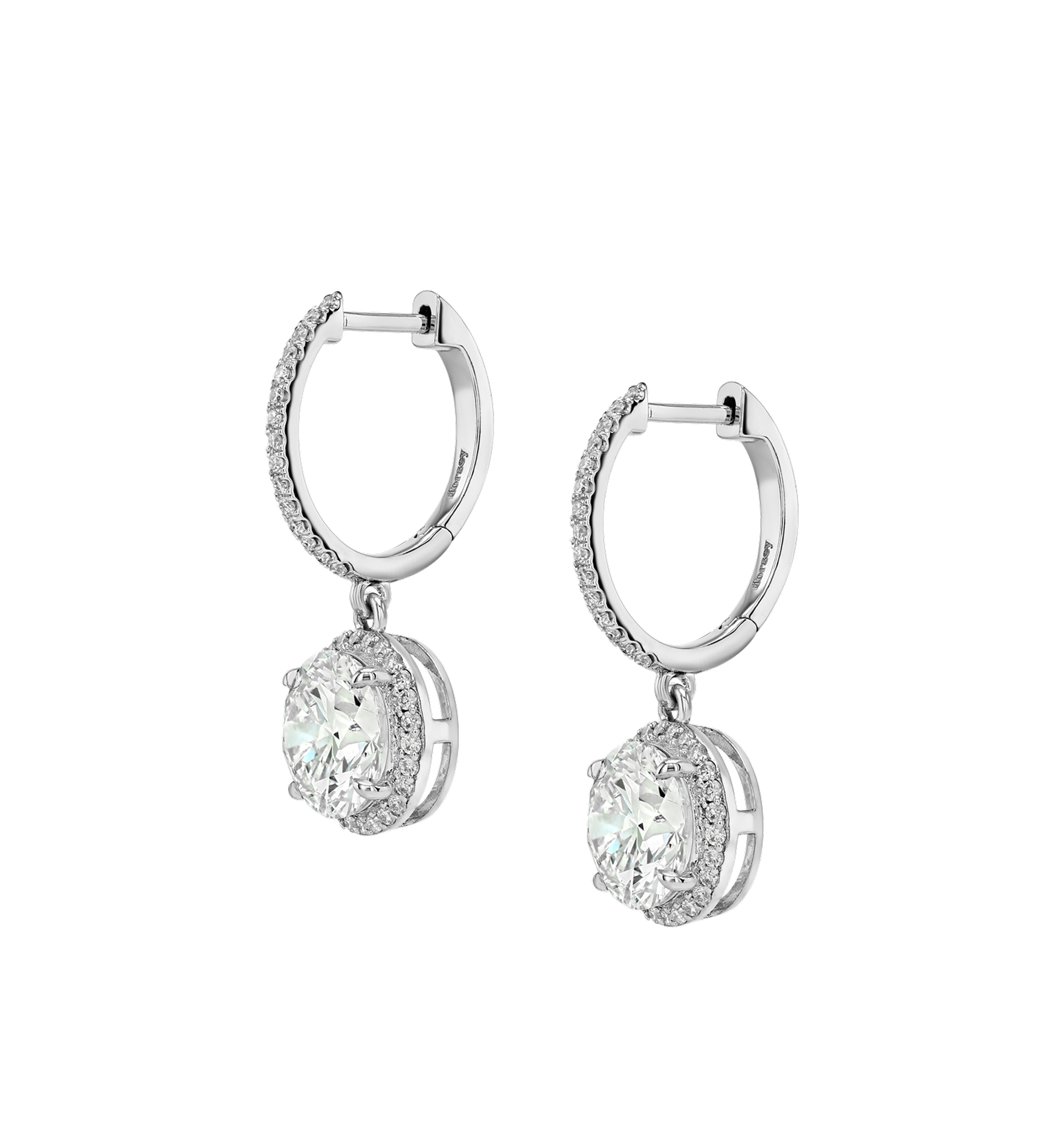 Dorsey - 14K BRONWYN ROUND - CUT EARRINGS IN LAB DIAMOND, 14K WHITE GOLD