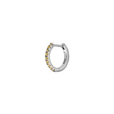 Dorsey - 14K PAVÉ HUGGIE EARRING IN LAB YELLOW DIAMOND