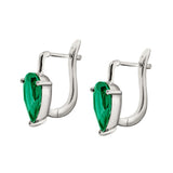 Dorsey - PORTER PEAR-CUT EARRINGS IN LAB EMERALD