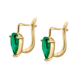 Dorsey - PORTER PEAR-CUT EARRINGS IN LAB EMERALD