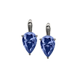 Dorsey - PORTER PEAR-CUT EARRINGS IN SLATE BLUE MOISSANITE