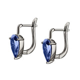 Dorsey - PORTER PEAR-CUT EARRINGS IN SLATE BLUE MOISSANITE