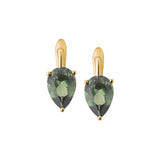 Dorsey - PORTER PEAR-CUT EARRINGS IN LAB MOSS GREEN TOURMALINE