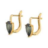 Dorsey - PORTER PEAR-CUT EARRINGS IN LAB MOSS GREEN TOURMALINE
