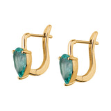 Dorsey - PORTER PEAR-CUT EARRINGS IN NANO AZURE GREEN