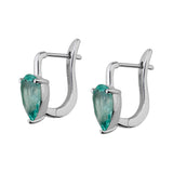 Dorsey - PORTER PEAR-CUT EARRINGS IN NANO AZURE GREEN